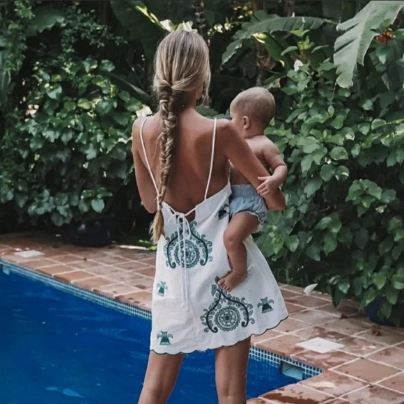 ZARA EMBROIDERED MINI DRESS SIZE SMALL - Picture 2 of 16